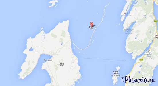 C карт Google стерли шотландский остров