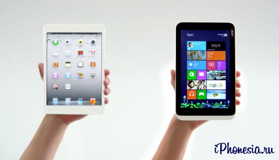 Microsoft сравнил iPad mini и Acer Iconia W3