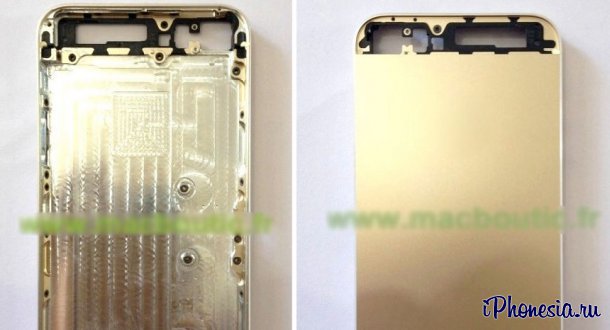 Опубликованы фото золотистого корпуса iPhone 5s