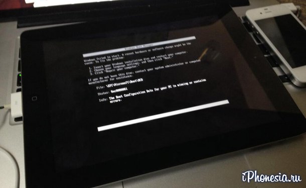 Хакер Winocm запустил Windows на iPad 2