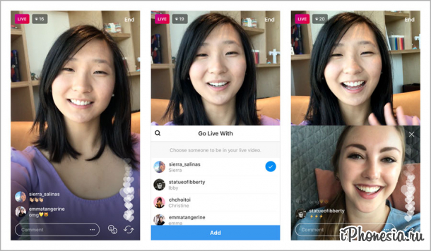 Instagram запустил тестирование совместных трансляций