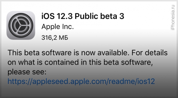 Вышла iOS 12.3 Public Beta 3