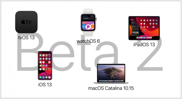 Вышли вторые бета-версии iOS 13, iPadOS 13, tvOS 13, watchOS 6 и macOS Catalina 10.15